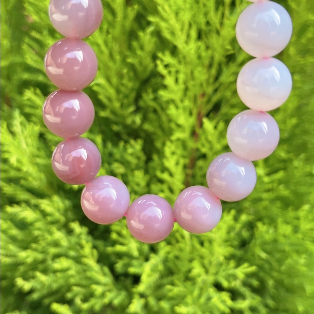 14mm stretchable natural Yanyuan agate bracelet - Picture 4 of 8